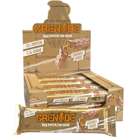 Grenade Carb Killa Bars High Protein, Low Sugar Bars Caramel Chaos Box 12 x 60g