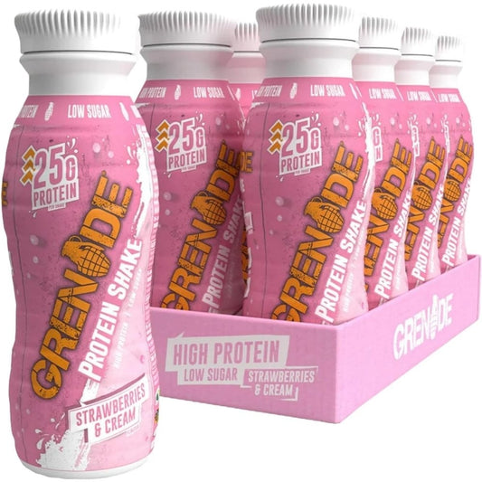 Grenade Carb Killa Protein Shakes Strawberries & Cream Shake Pack 8 x 330ml