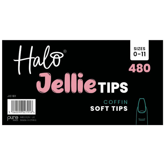 Halo Jellie Tips Soft Gel Nail Tips Coffin x480 Sizes 0-11