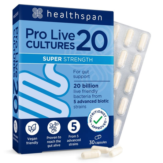 Healthspan Pro Live Cultures 20 30 Capsules