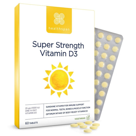 Healthspan Super Strength Vitamin D3 25µg 60 Tablets