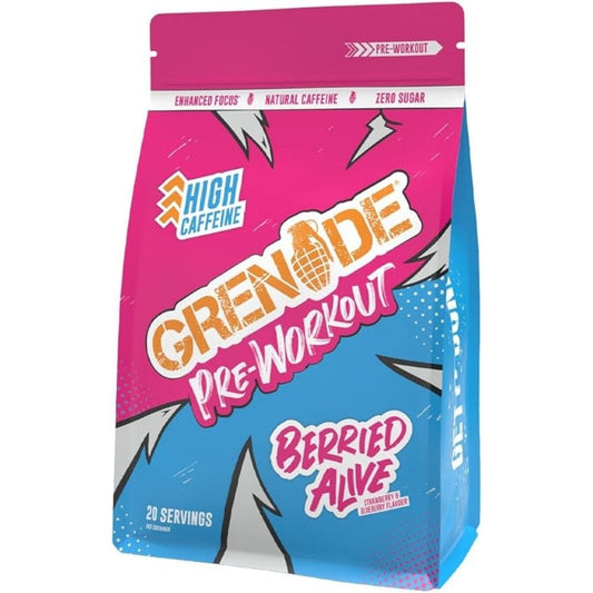 Grenade High Caffeine Zero Sugar Pre-Workout Powder Berried Alive 330g