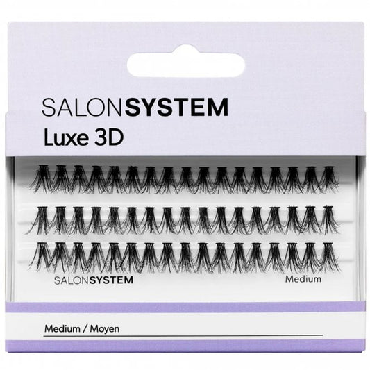 Salon System Individual 3D Luxe Lashes Black Medium