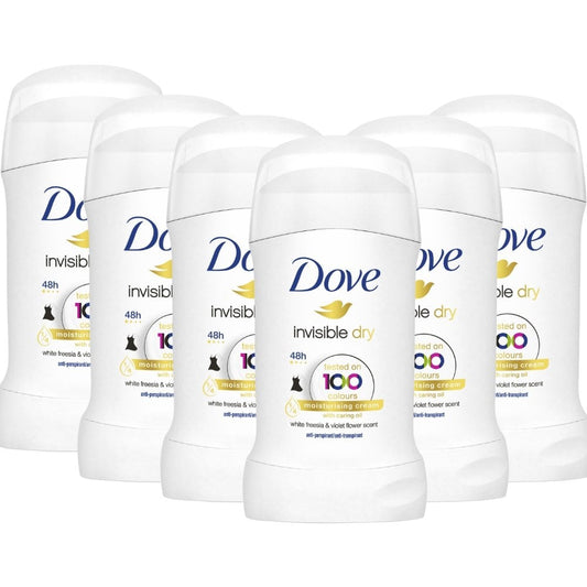 Dove Invisible Dry Anti-Perspirant Deodorant Stick Multipack 6 x 40ml