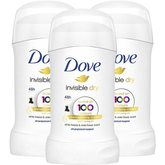 Dove Invisible Dry Anti-Perspirant Deodorant Stick Trio 3 x 40ml