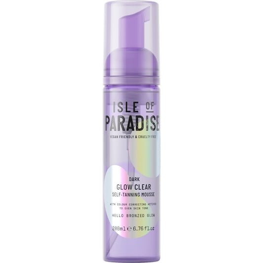 Isle Of Paradise Glow Clear Self-Tanning Mousse Dark 200ml