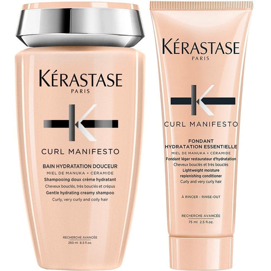 Kerastase Curl Manifesto Bain Hydration Gentle Hydrating Creamy Shampoo & Conditioner Twin 2 x 250ml