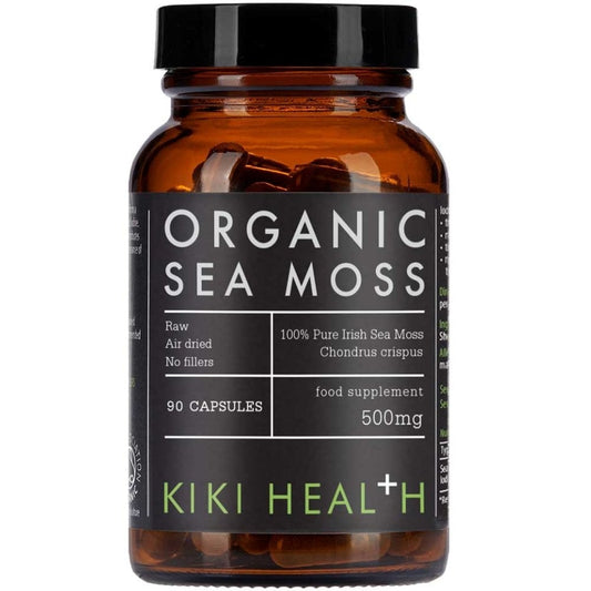 Kiki Health Organic Raw Irish Sea Moss Chondrus Crispus 500mg Food Supplement 90 Vegicaps