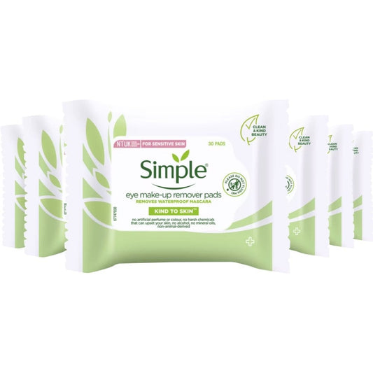 Simple Kind To Skin Eye Makeup Remover Pads Multipack 6 x 20 Wipes