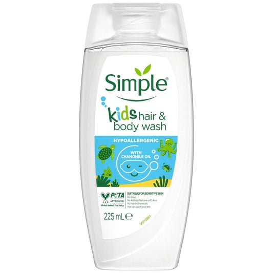 Simple Kind To Skin Kids Hypoallergenic Hair & Body Wash 225ml