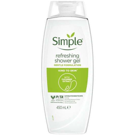 Simple Kind To Skin Refreshing Shower Gel 450ml