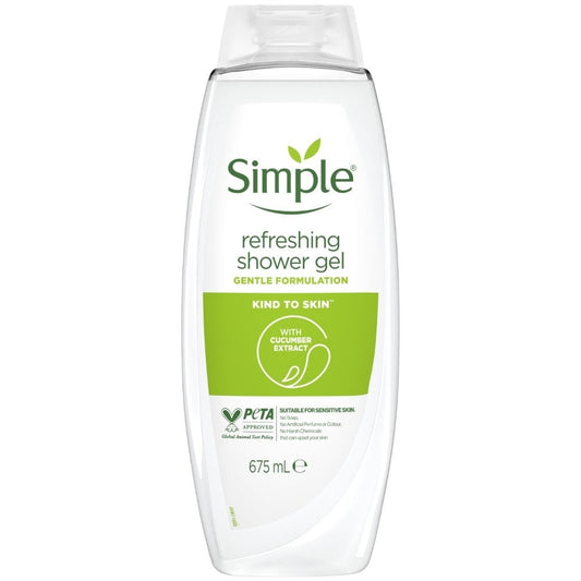 Simple Kind To Skin Refreshing Shower Gel 675ml