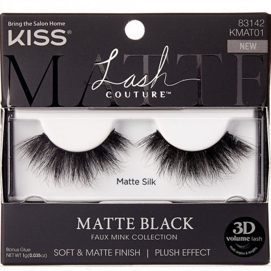 Kiss Matte Black Faux Mink Collection 01 Matte Silk Black