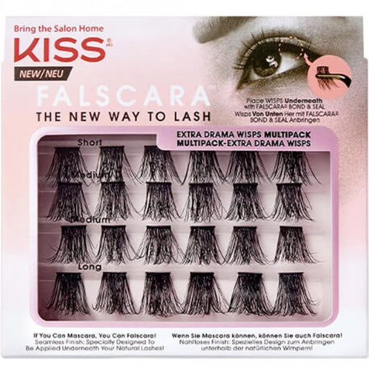 Kiss Multipack Falscara Eyelash Extra Drama Wisps Black 12 Pairs