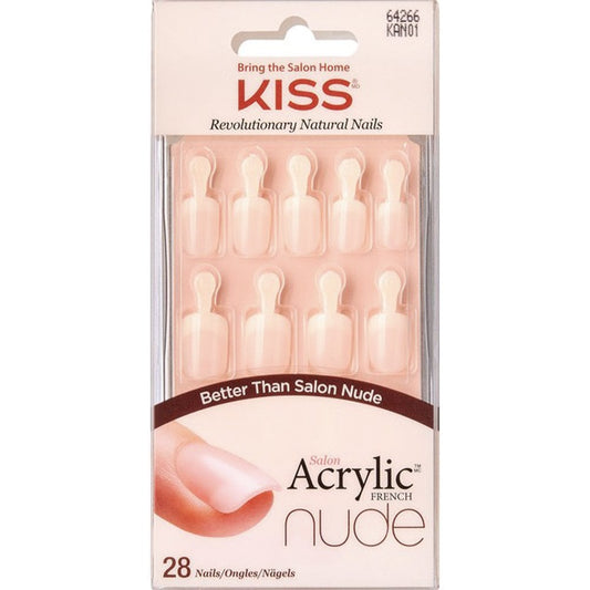 Kiss Salon Acrylic Nude Nails Breathtaking 28x