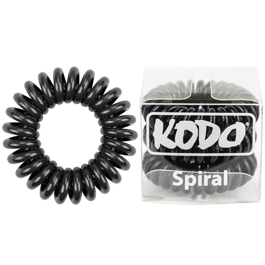 Kodo Spiral Hair Bobble Black x 3