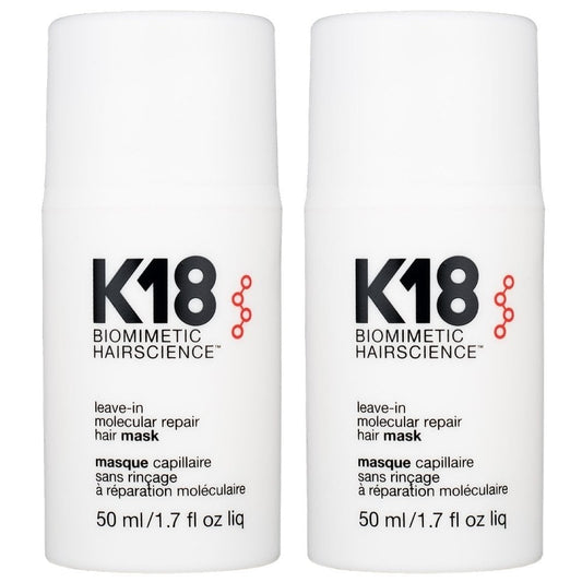 K18 Biomimetic Hairscience Leave-In Molecular Repair Hair Mask Duo 2 x 50ml