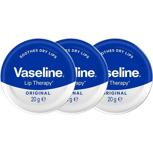 Vaseline Lip Therapy Original Balm Tin Trio 3 x 20g