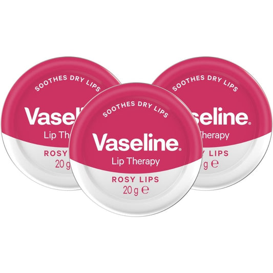 Vaseline Lip Therapy Rosy Lips Lip Balm Tin Trio 3 x 20g