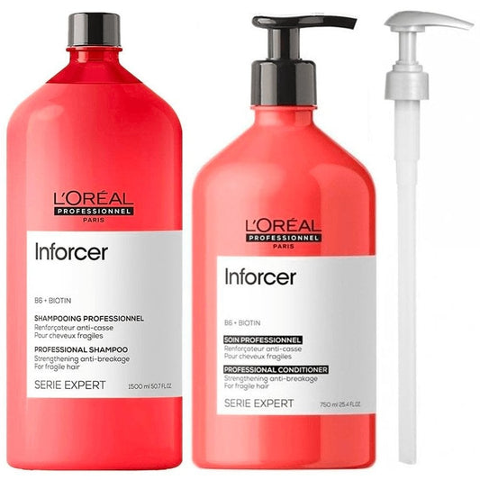 L'Oreal Professionnel Serie Expert Inforcer Strengthening Anti-Breakage Shampoo 1500ml & Conditioner 750ml Twin