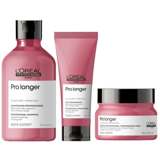 L'Oreal Professionnel Serie Expert Pro Longer Lengths Renewing Shampoo 300ml, Conditioner 200ml & Mask 250ml