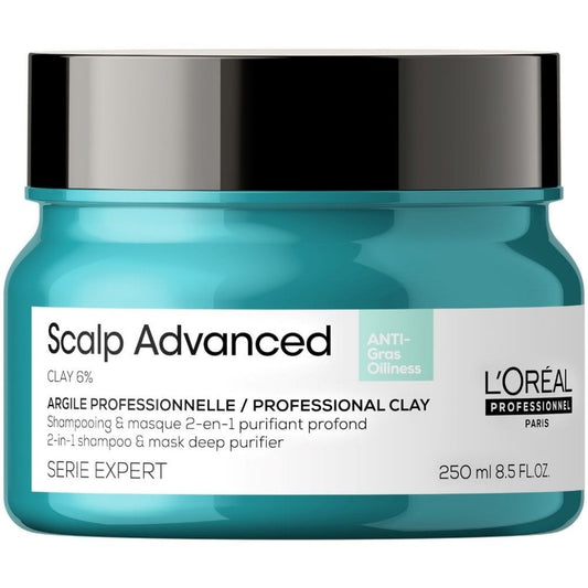 L'Oreal Professionnel Serie Expert Scalp Advanced Anti-Oiliness 2-in-1 Deep Purifier Clay Shampoo & Mask 250ml