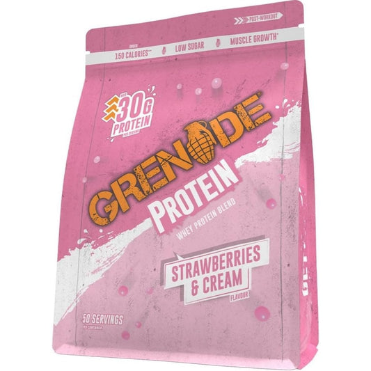 Grenade Low Sugar Whey Protein Powder Blend Strawberries & Cream 2kg