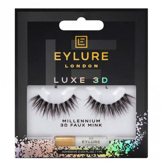 Eylure Luxe 3D Millennium 3D Faux Mink Strip Lashes Black