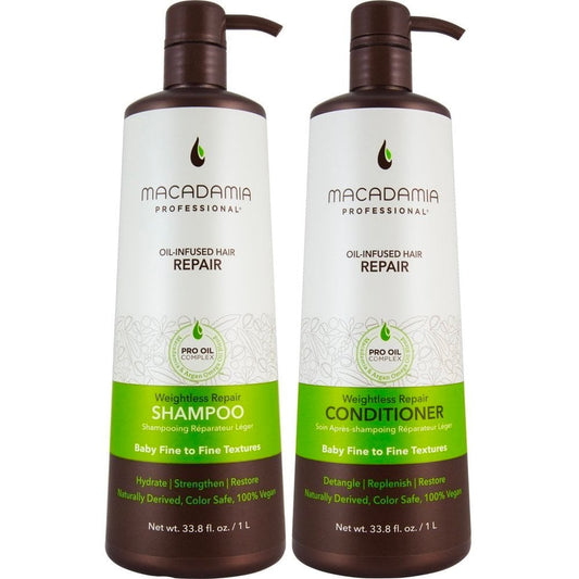 Macadamia Professional Weightless Repair Shampoo & Conditioner Twin 2 x 1000ml