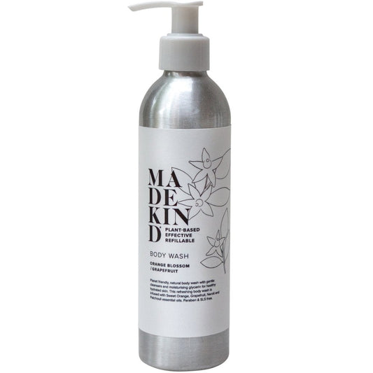 MadeKind Eco Friendly Natural Body Wash with Orange Blossom & Grapefruit Oils 250ml