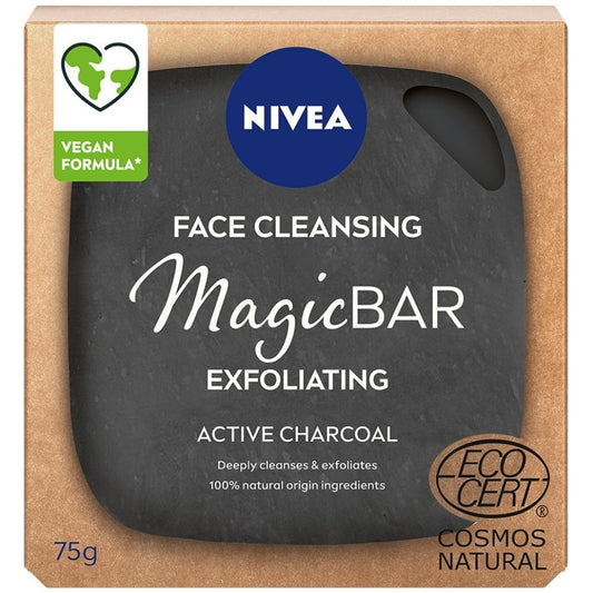 Nivea MagicBAR Exfoliating Charcoal Face Cleansing Bar 75g