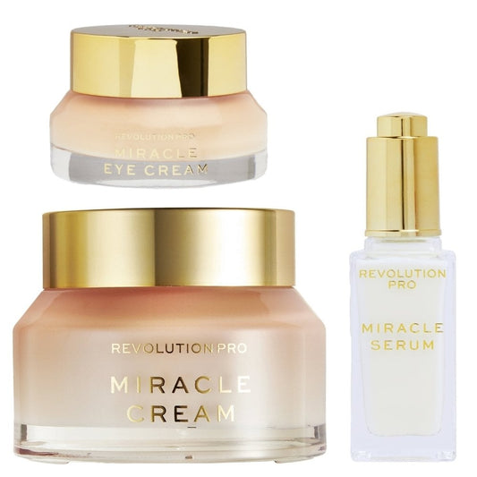 Makeup Revolution Revolution Pro Miracle Cream 50ml, Miracle Eye Cream 15ml & Miracle Serum 30ml Trio