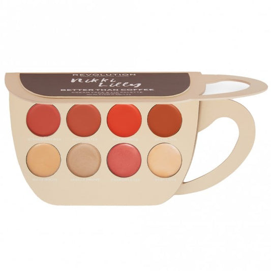 Makeup Revolution x Nikki Lilly Coffee Cup Cream 8 Colour Face & Lip Palette