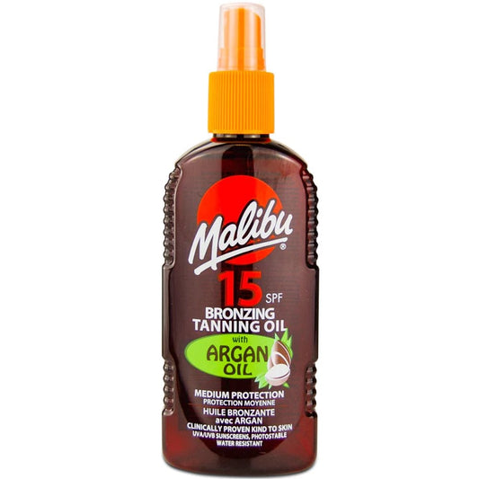 Malibu Bronzing Tanning Oil with Argan Oil SPF15 200ml