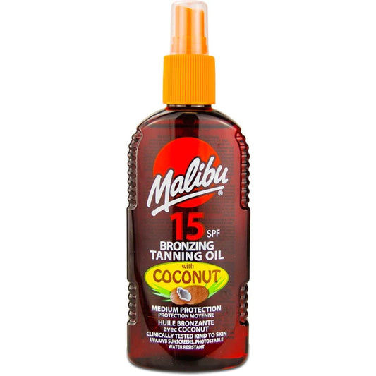 Malibu Bronzing Tanning Oil with Coconut SPF15 200ml