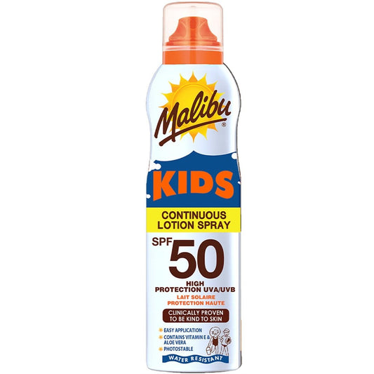 Malibu Continuous Lotion Mist Spray Kids SPF50 175ml