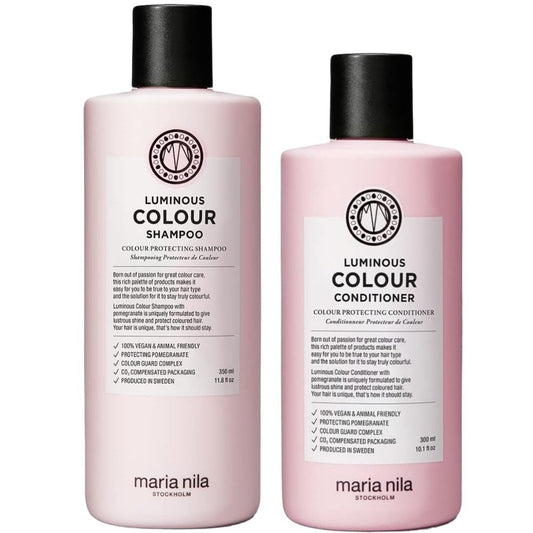 Maria Nila Luminous Colour Protecting Shampoo 350ml & Conditioner 300ml Twin