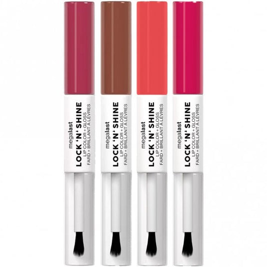 Wet N Wild Megalast Lock N Shine Lip Colour & Gloss 2 x 4ml