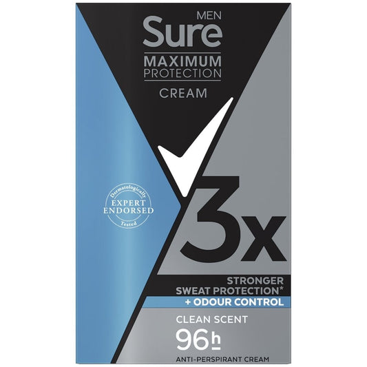 Sure Men Maximum Protection 96h Clean Scent Anti-Perspirant Deodorant Stick 45ml