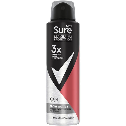 Sure Men Maximum Protection 96h Sport Active Anti-Perspirant Deodorant Spray 150ml