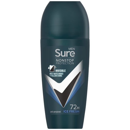 Sure Men Nonstop Protection 72h Invisible Ice Anti-Perspirant Deodorant Roll On 50ml