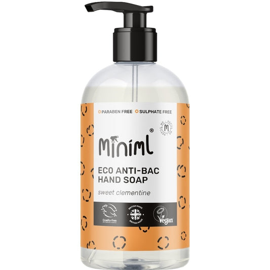 Miniml Eco-Friendly Anti-Bacterial Hand Soap Clementine 500ml Plastic Pump