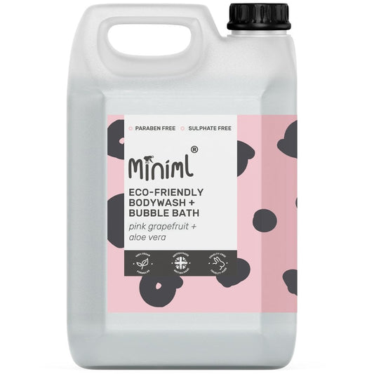 Miniml Eco-Friendly Body Wash & Bubble Bath Pink Grapefruit + Aloe Vera 5000ml