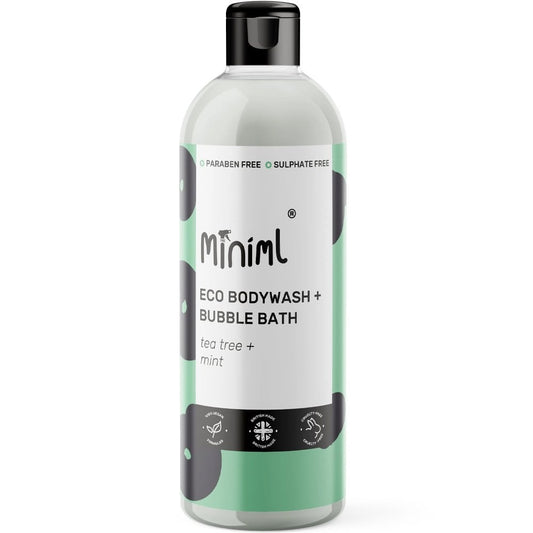 Miniml Eco-Friendly Body Wash & Bubble Bath Tea Tree + Mint 500ml Flip Lid