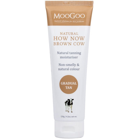 MooGoo Natural How Now Brown Cow Gradual Tanning Moisturiser Cream 120g