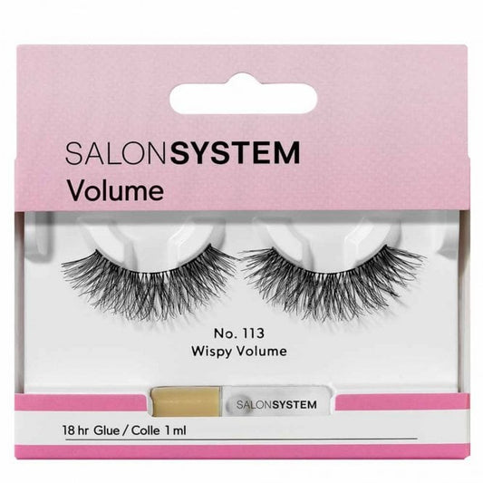 Salon System Naturalash Wispy Volume Strip Lashes Black 113