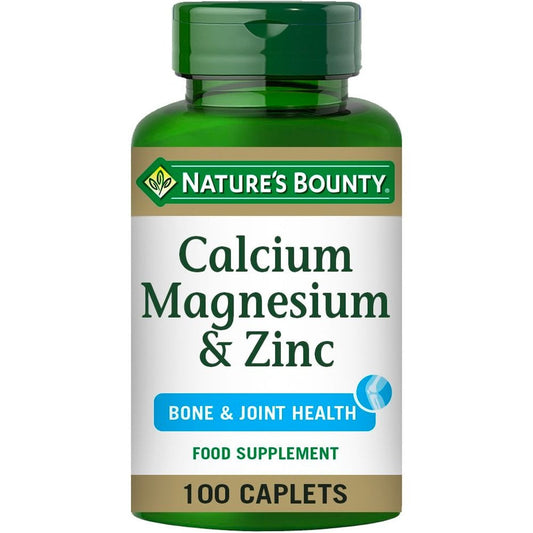 Nature's Bounty Calcium Magnesium & Zinc 100 Coated Caplets