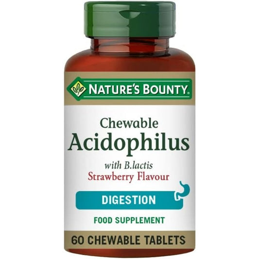 Nature's Bounty Chewable Acidophilus with B.lactis 60 Chewable Tablets