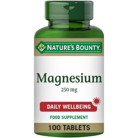 Nature's Bounty Daily Wellbeing Magnesium 250mg 100 Coated Tablets