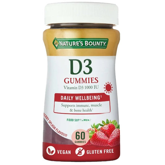 Nature's Bounty Vitamin D3 1000IU 60 Gummies